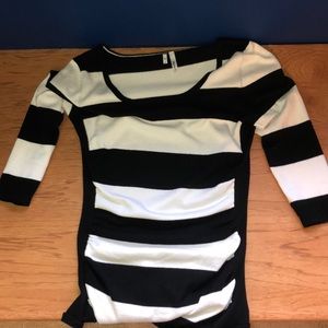 Black and white striped sweater